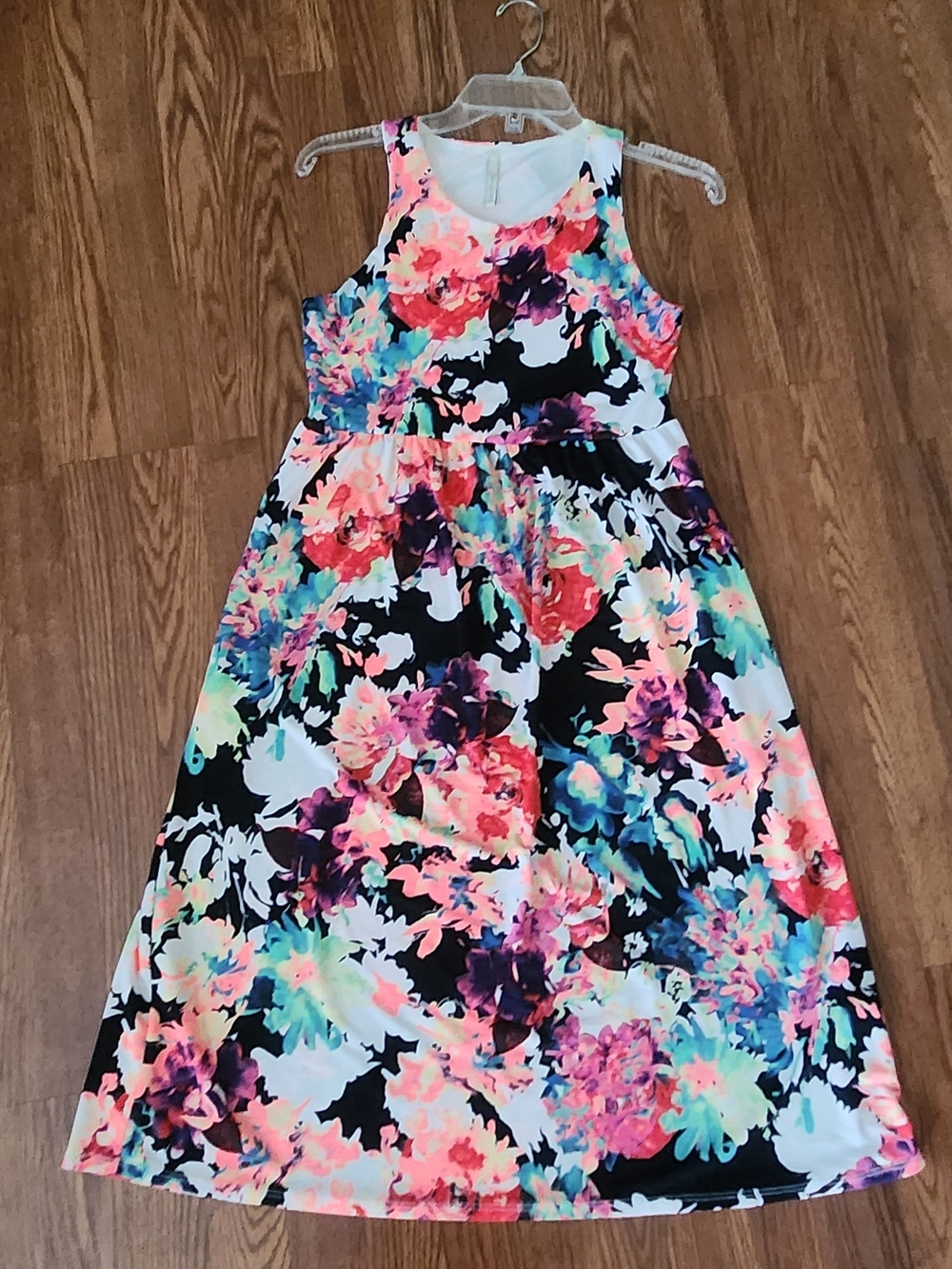 Bellamie Black Multi Floral Midi Dress
